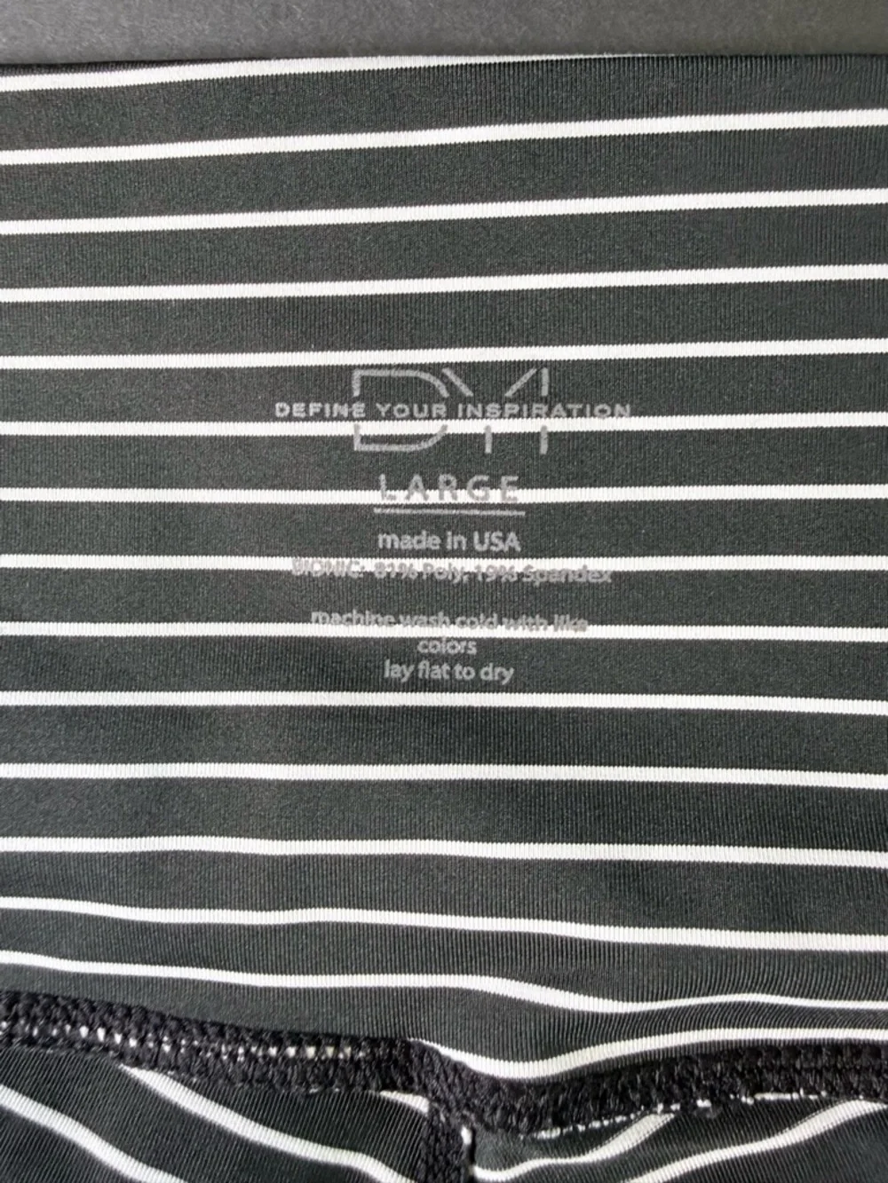 DYI Define Your Inspiration Black White Striped High Waist Leggings Large - Picture 4 of 4